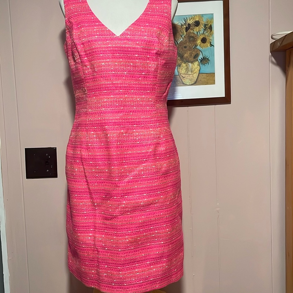 Lilly Pulitzer size 12 Laidley Dress neon pink